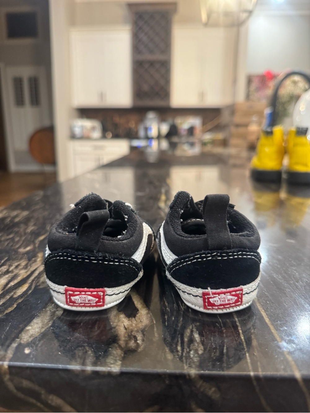 Vans Old Skool Baby Black and White Lace-Up Sneakers - Picture 3 of 3
